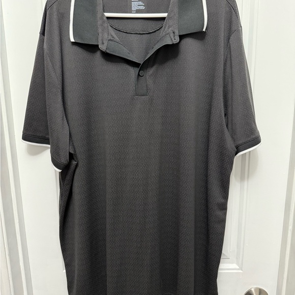 Men’s FLX Black Polo Shirt with White Trim size 3XLT - Picture 1 of 7